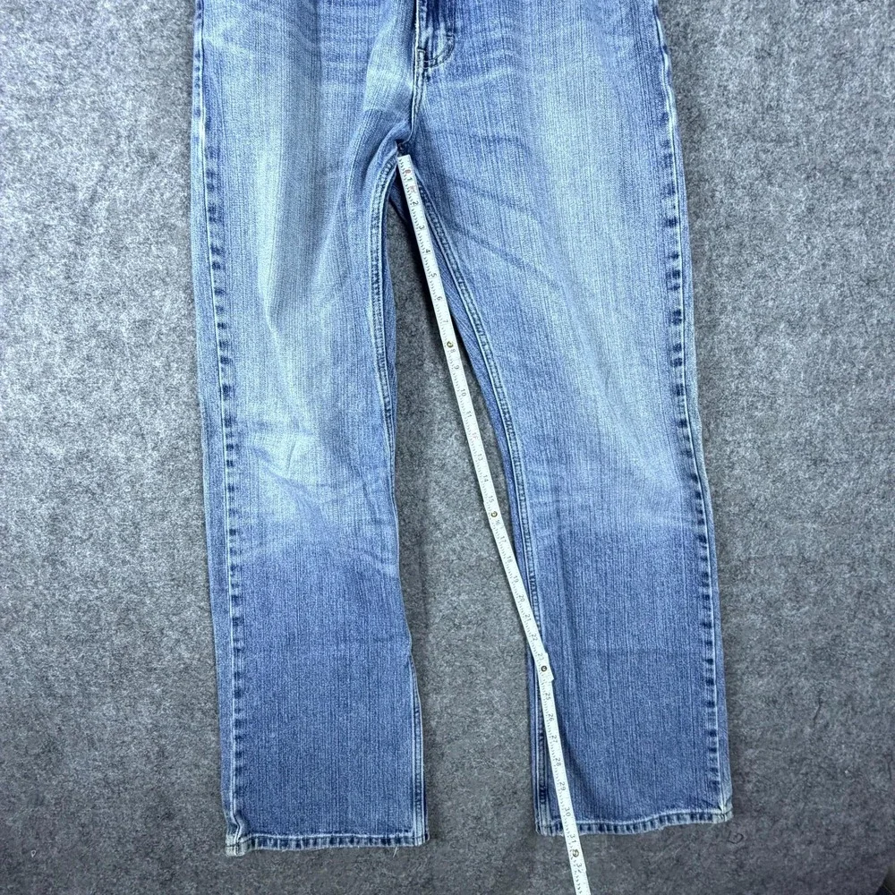 Express Precision Fit Quine Jeans Mens 33 Blue Denim Light Wash Straight Leg